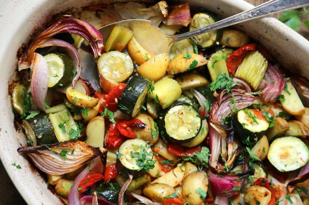 Roasted Vegetables with Olive Oil and Herbs