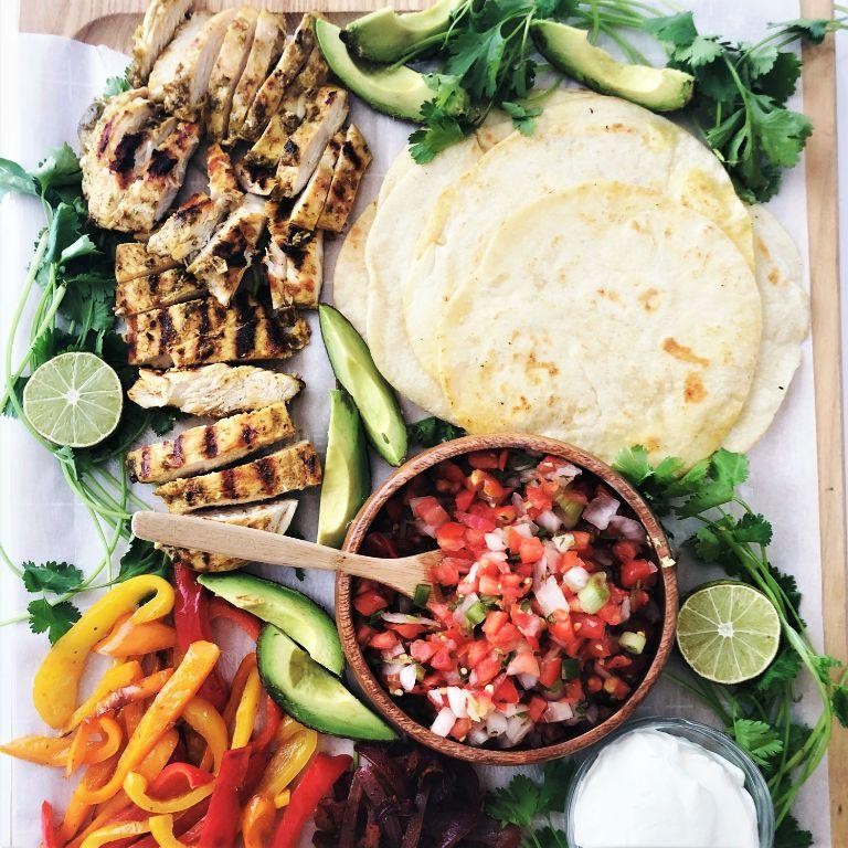 Rooster Fajitas with Lime and Cilantro