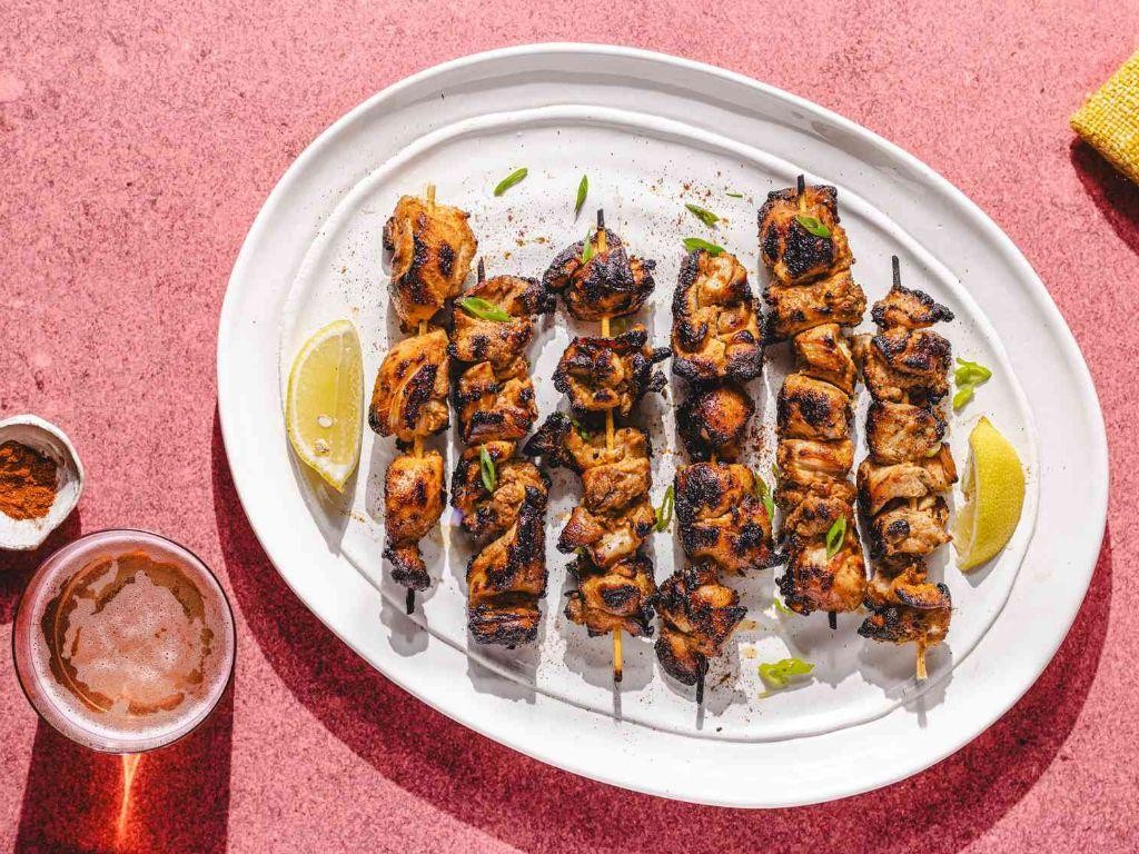 Rooster Kebabs with Yogurt Marinade