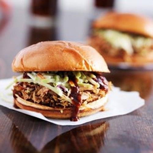 Root Beer Pulled Pork with Coleslaw