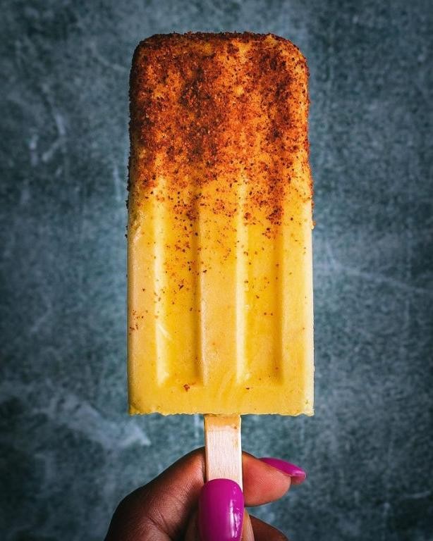 Rust Tea Popsicles with Mango and Chili