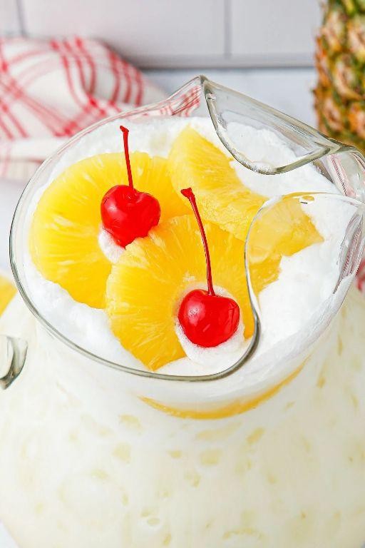 Rust Tea Punch with Pineapple and Coconut