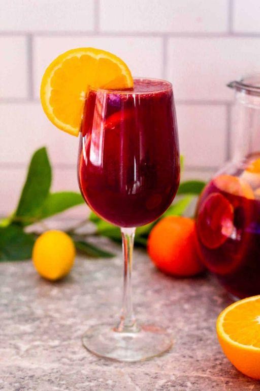 Rust Tea Sangria with Red Wine and Citrus