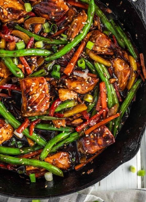 Salmon Stir-Fry with Vegetables
