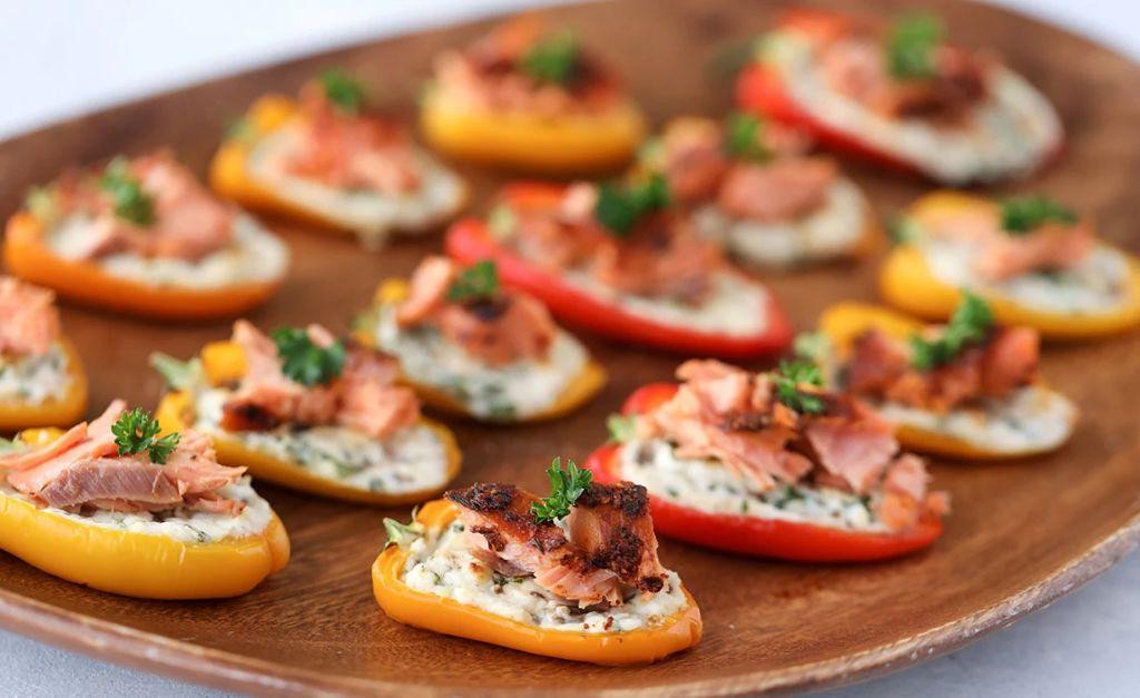 Salmon and Cream Cheese Stuffed Peppers