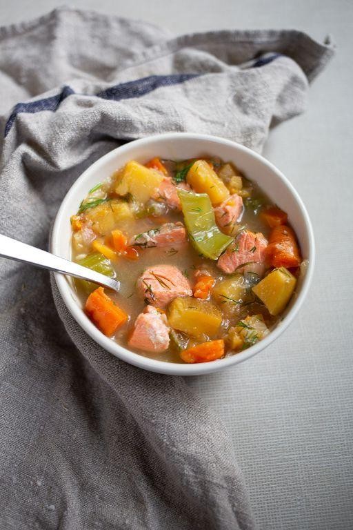 Salmon and Dill Low FODMAP Soup
