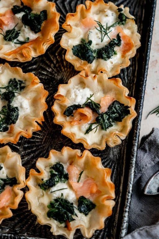 Salmon and Goat Cheese Phyllo Parcels