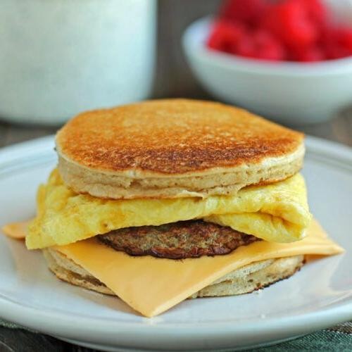 Sausage and Pancake Breakfast Sandwich