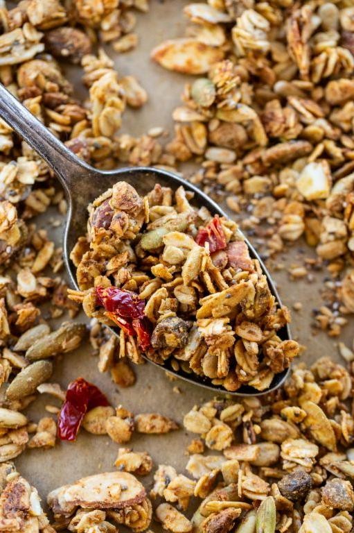 Savory Chia Seed Granola with Nuts