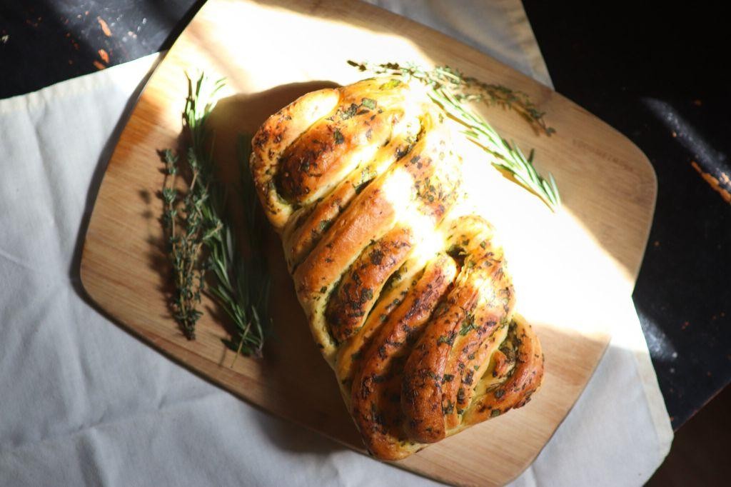Savory Garlic and Herb Brioche