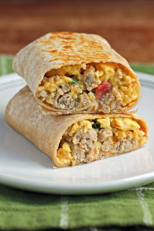 Savory Sausage Breakfast Burritos
