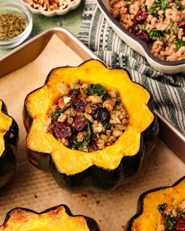 Savory Stuffed Carnival Squash