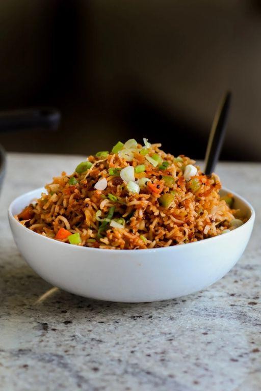 Schezwan Fried Rice with Mixed Vegetables