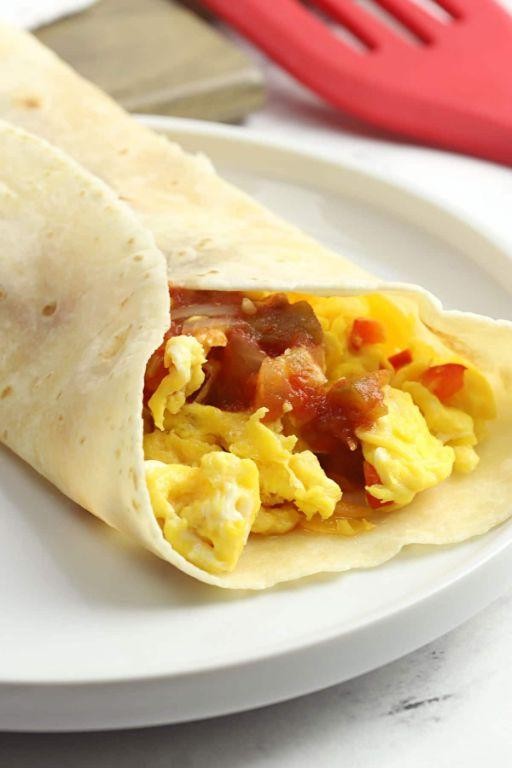 Scrambled Egg Breakfast Burrito