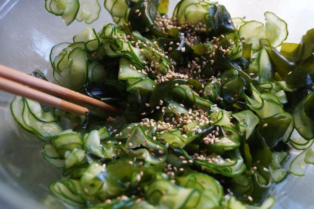 Seaweed and Cucumber Sunomono