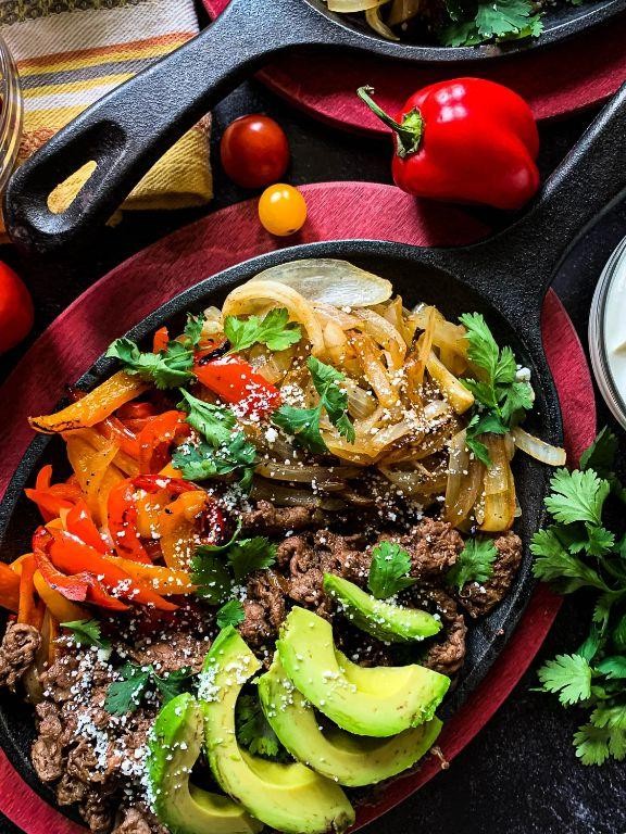 Shaved Steak and Pepper Fajitas