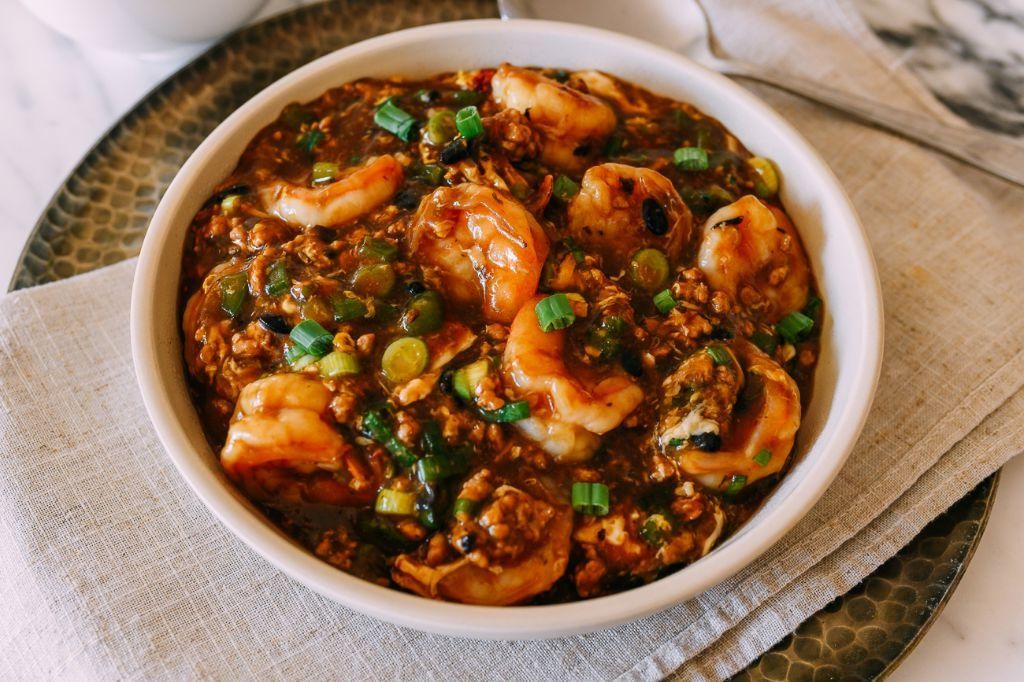 Shrimp and Tofu in Black Bean Sauce