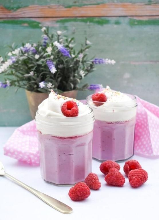 Silken Tofu Raspberry Mousse