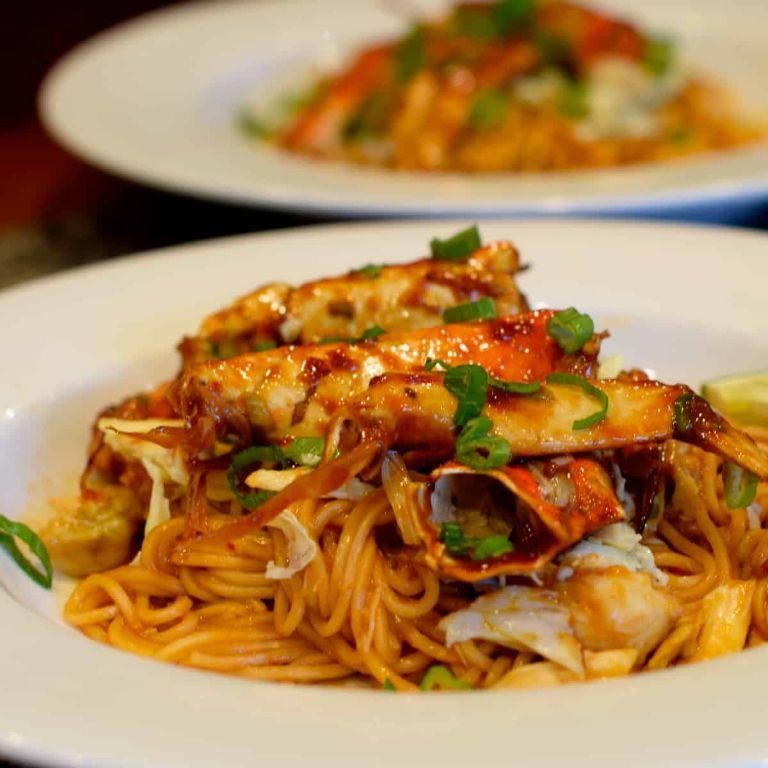 Singaporean Chili Crab-Inspired Pork Noodles
