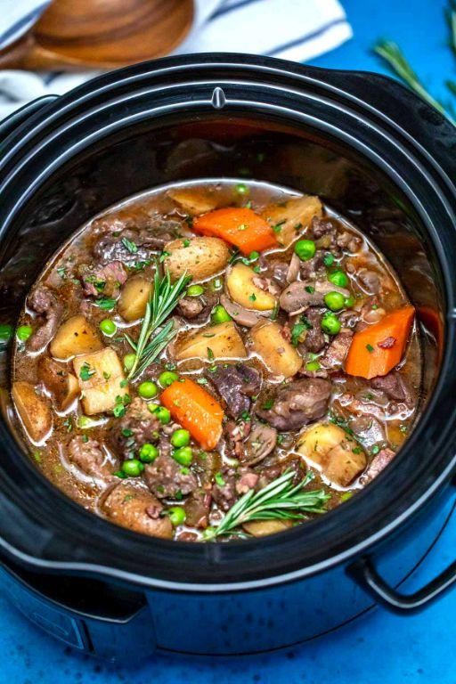 Slow Cooker Lamb Stew with Rosemary and Garlic