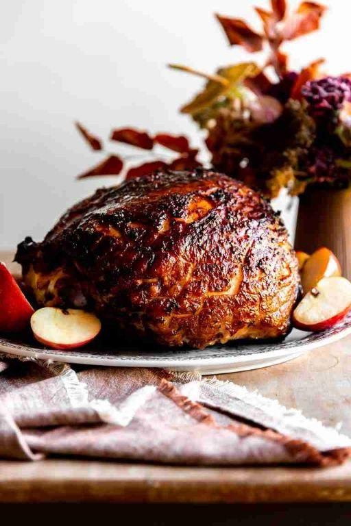 Slow-Cooked Fresh Ham with Apple Cider