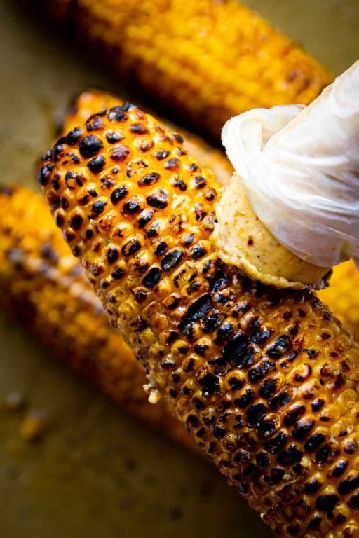 Smoked Corn on the Cob with Spicy Butter