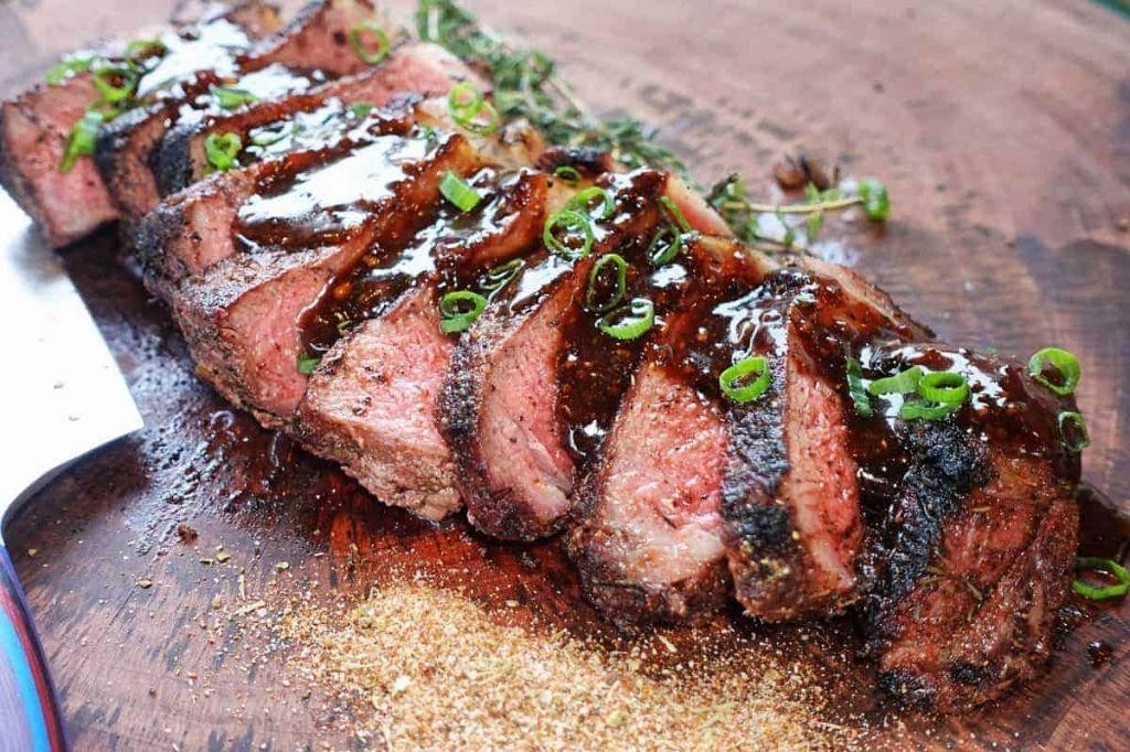 Smoked Delmonico Steak with Bourbon Glaze