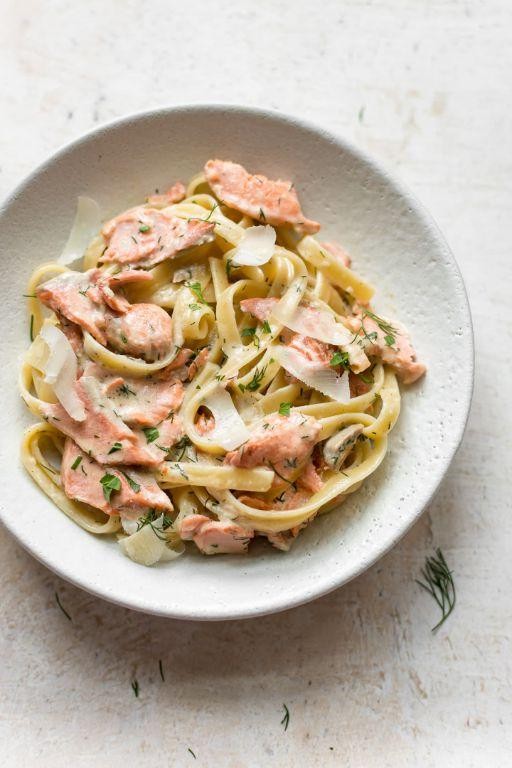 Smoked Salmon and Dill Cream Pasta