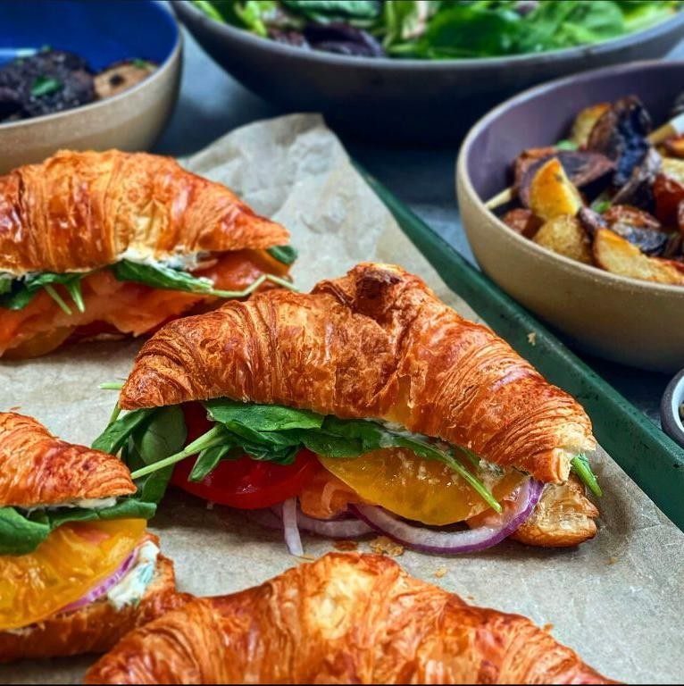 Smoked Salmon and Dill Croissant Bake