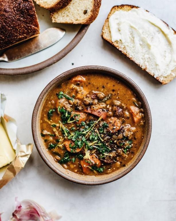 Smoked Sausage and Lentil Stew