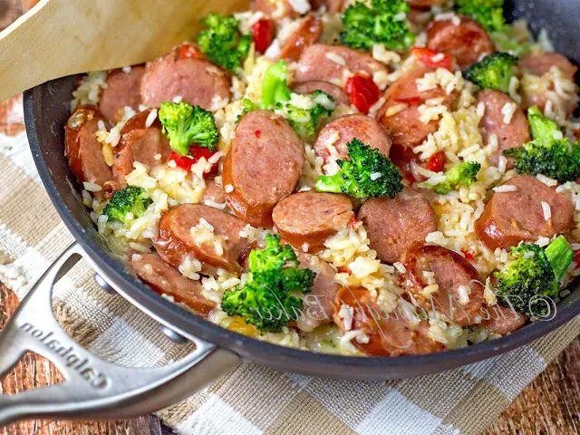 Smoked Sausage and Rice Casserole