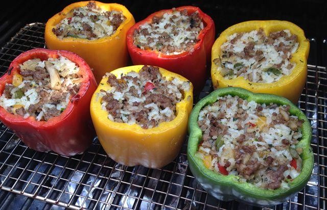 Smoked Stuffed Bell Peppers