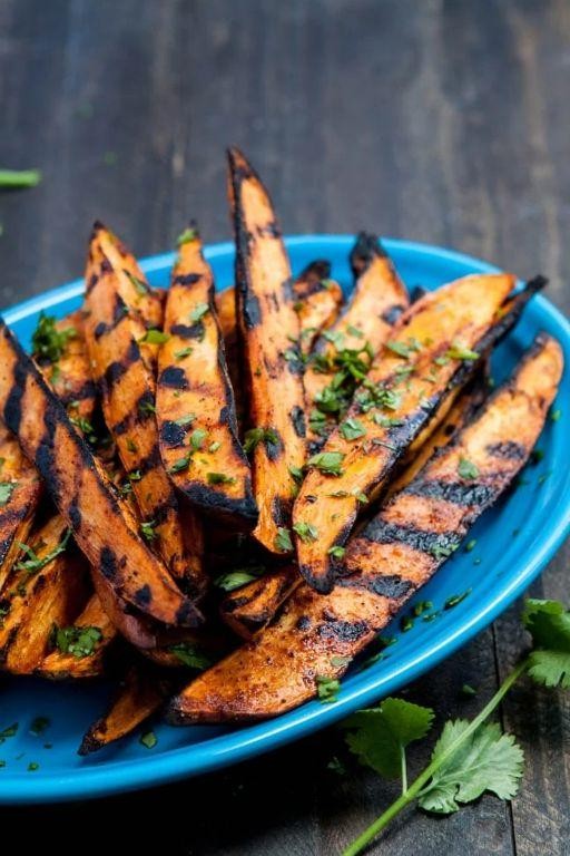 Smoked Sweet Potato Wedges