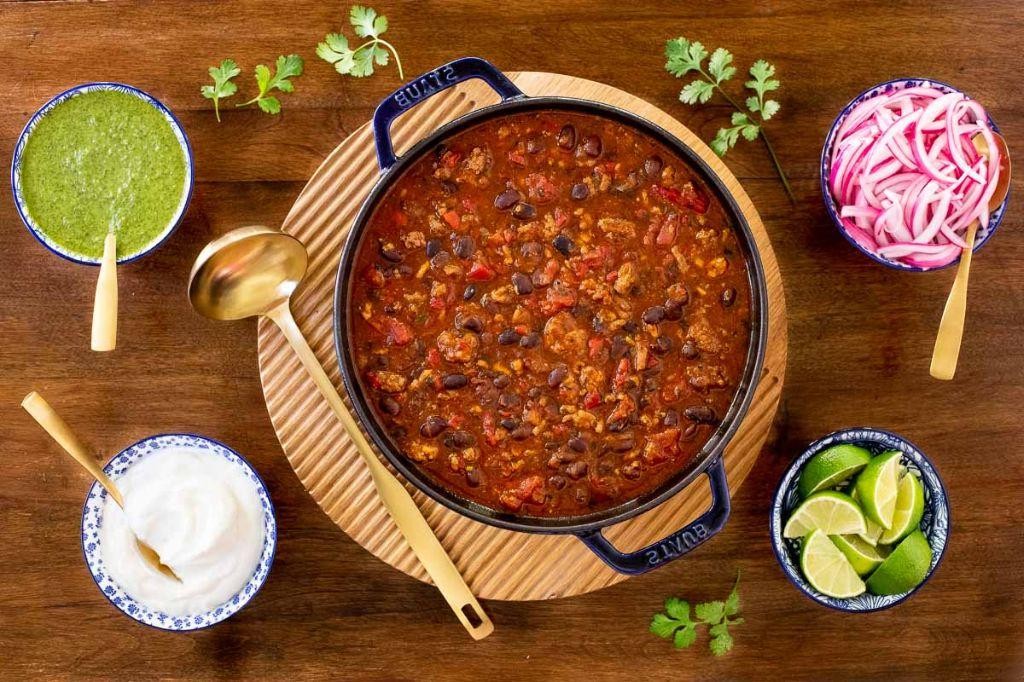 Smoked Turkey Chili with Black Beans