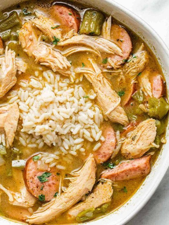 Smoked Turkey Gumbo with Andouille Sausage