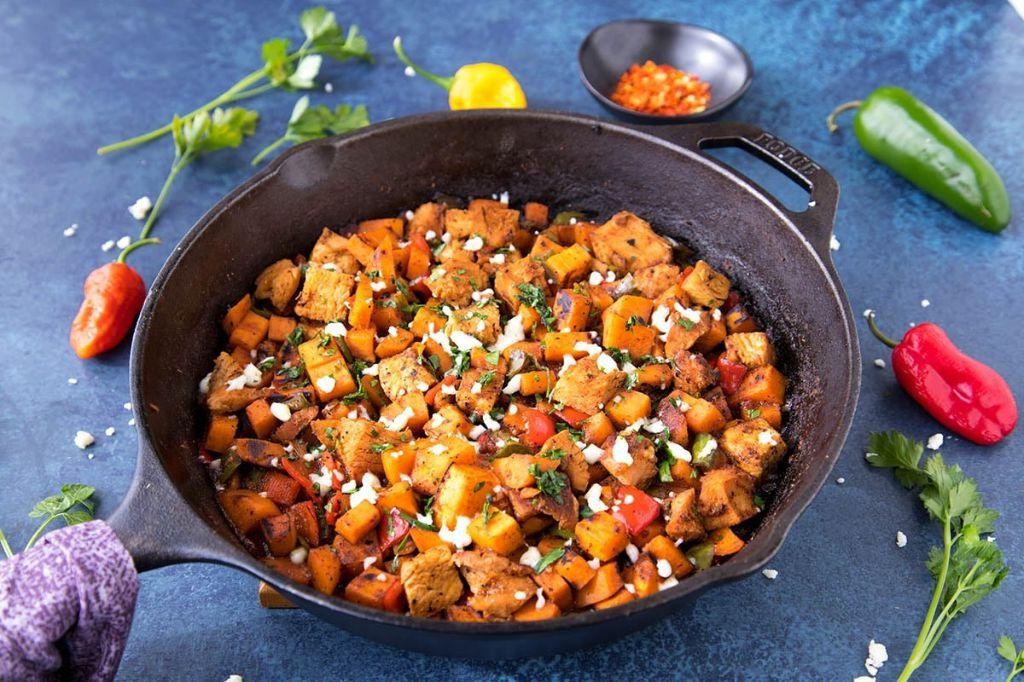 Smoked Turkey and Sweet Potato Hash