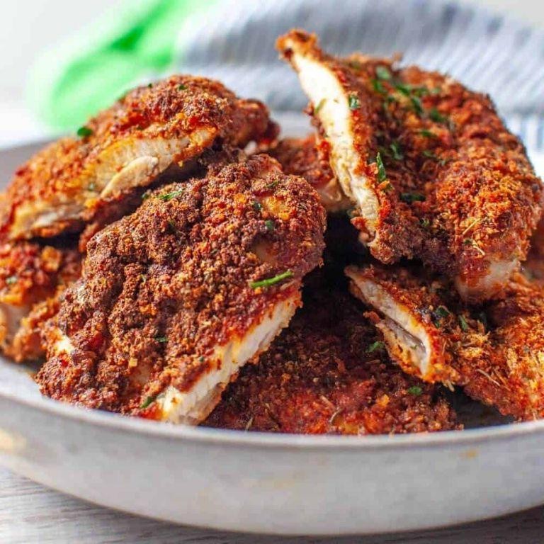 Smoky Paprika Breaded Chicken Thighs