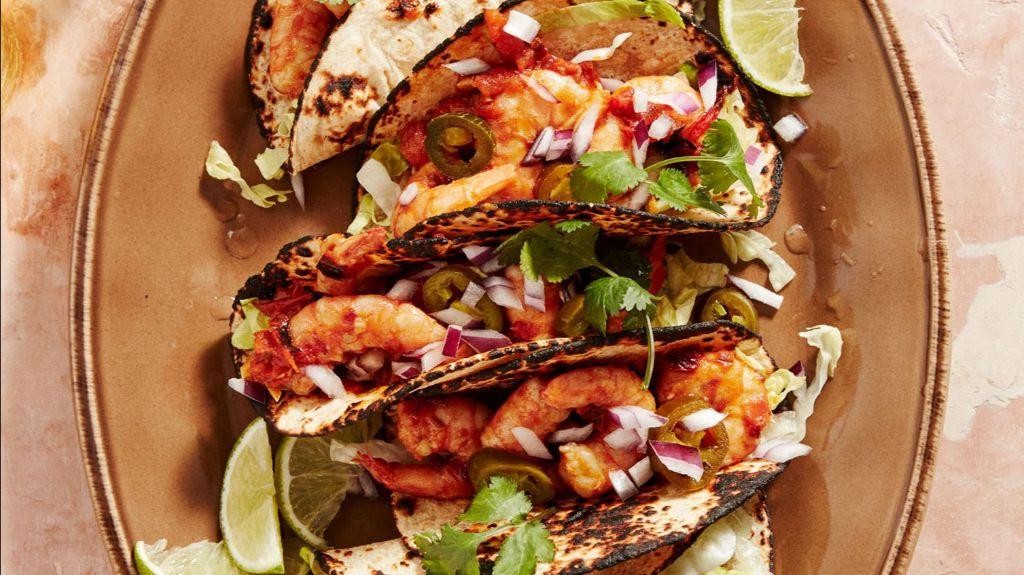 Smoky paprika deviled shrimp tacos