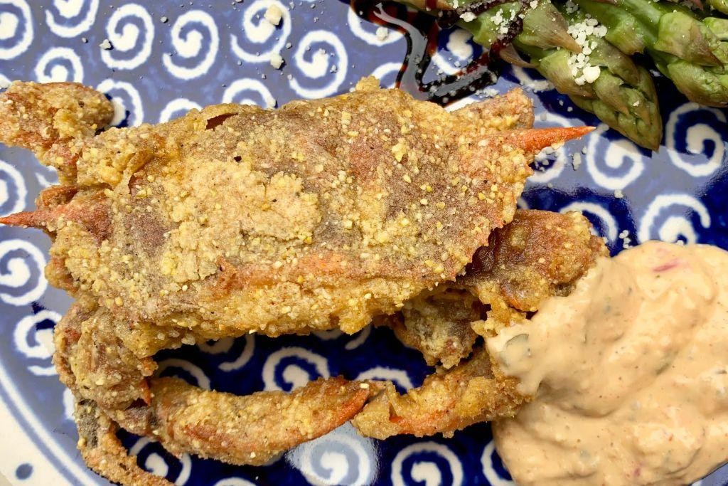 Soft Shell Crab Fritters with Spicy Remoulade