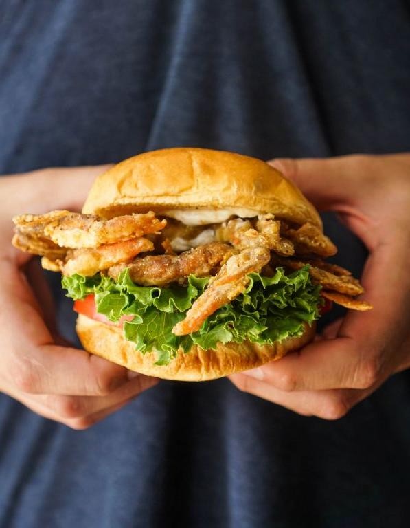 Soft Shell Crab Sandwich with Lemon Herb Mayo