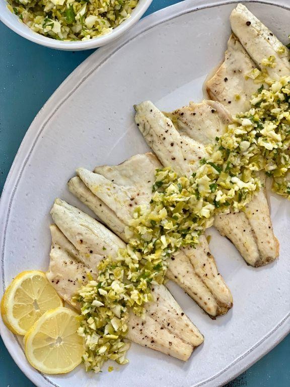 Sous Vide Branzino with Olive Tapenade