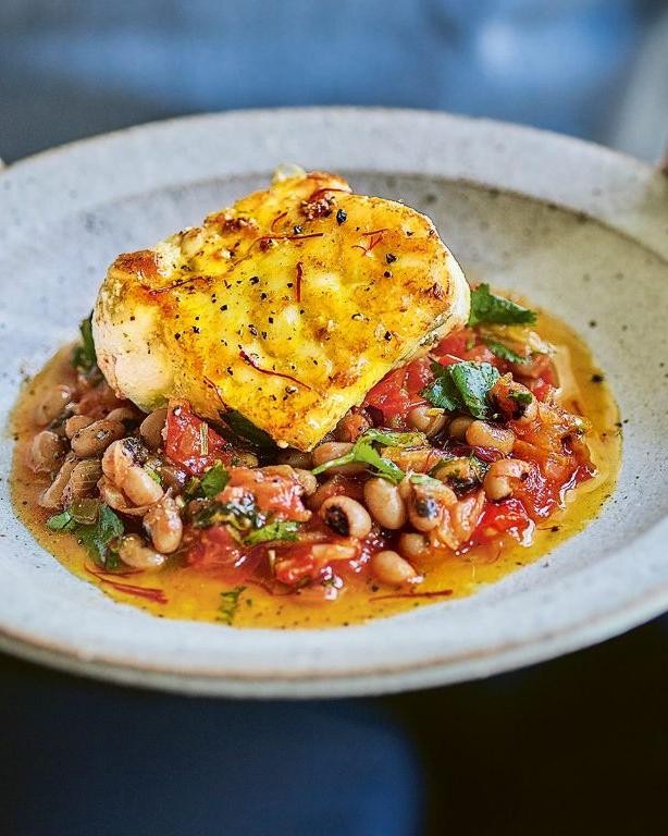 Sous Vide Monkfish with Saffron Broth
