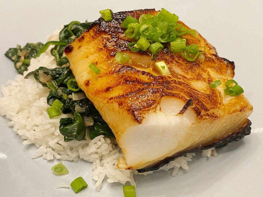 Sous Vide Sea Bass with Miso Glaze