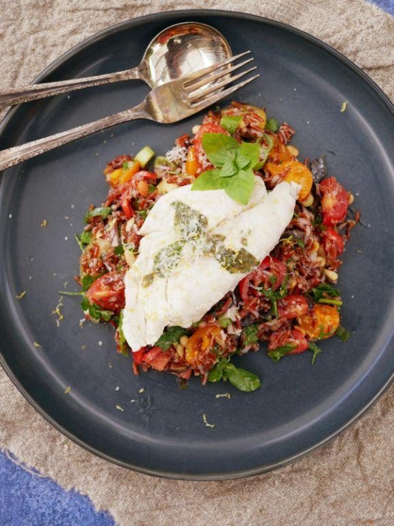 Sous Vide Snapper with Tomato Basil Sauce