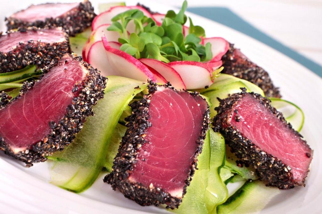 Sous Vide Tuna Steak with Soy Ginger Marinade