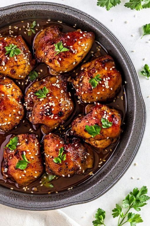Soy Sauce Chicken Thighs with Herbs