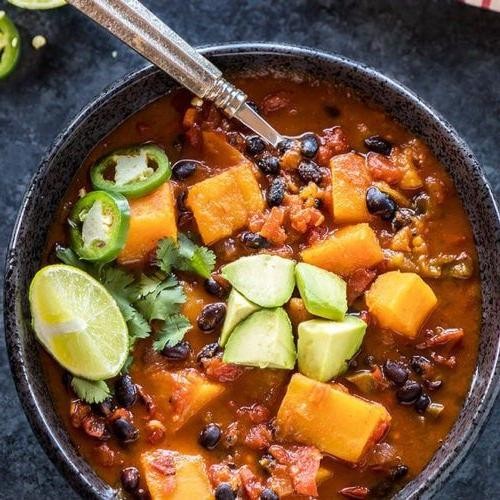 Spiced Butternut Squash Instant Pot Chili