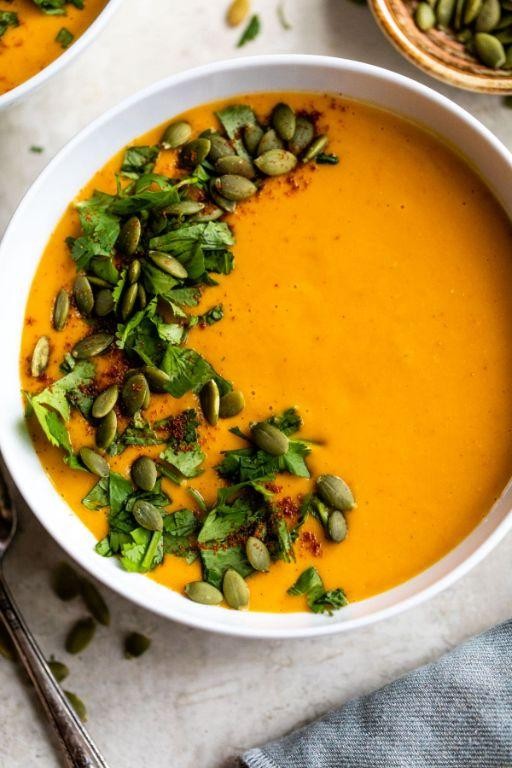 Spiced Butternut Squash Soup with Coconut Milk