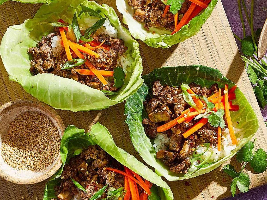 Spicy Beef and Cabbage Wraps