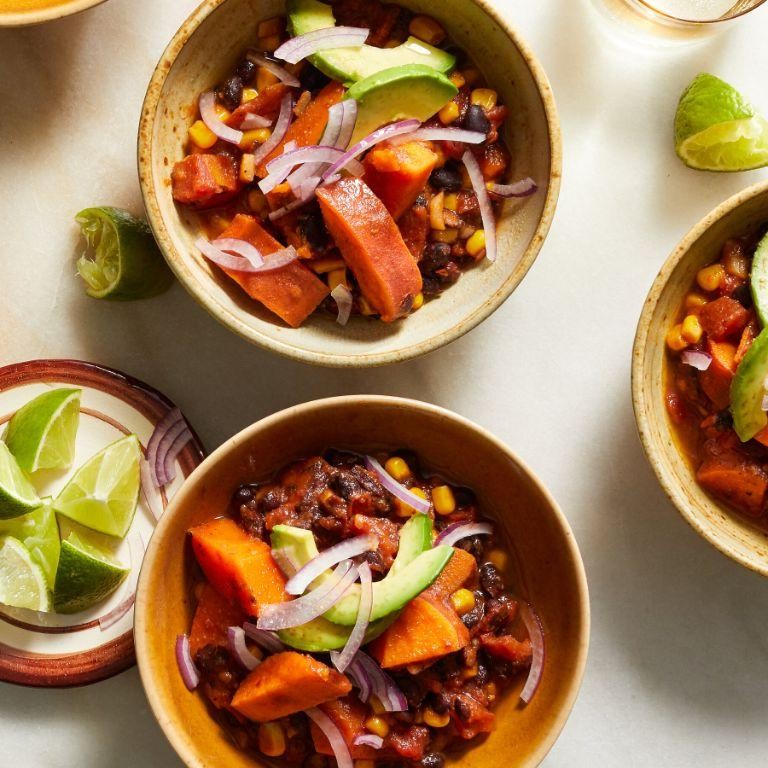 Spicy Black Bean and Sweet Potato Chili